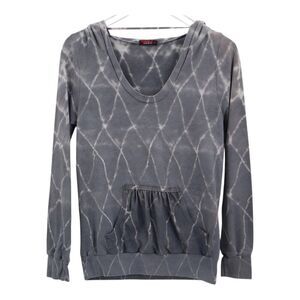 T-Party Tie Dye Hoodie Women’s Medium Gray Long Sleeve Lightweight Pullover Top